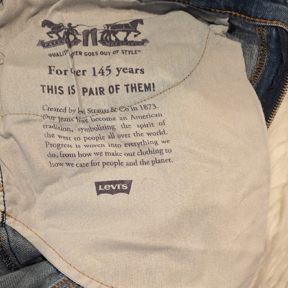 Levi's Light Blue Denim with Beige Pocket Lining